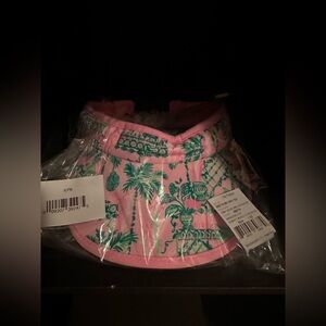 Lilly Pulitzer visor with two hair scrunchies